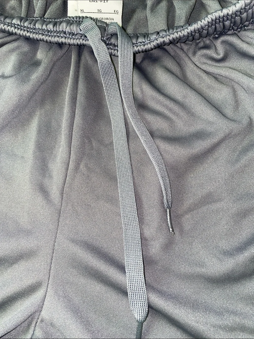 NIKE gray dry fit pull on neon green swoosh ankle zippers pockets NEW size XL